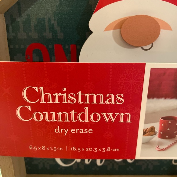 Christams Gnome Countdown Calendar, Tabletop Shelf or Wall Sign, Dry Erase - Picture 3 of 15